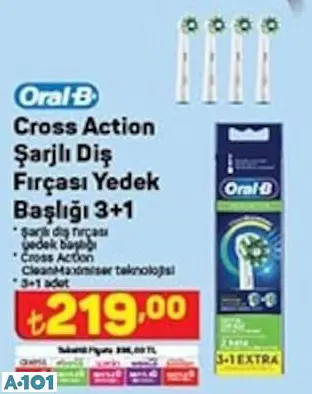 ORAL B ŞARJLI DİŞ FIRÇASI YEDEK BAŞLIĞI ORAL B ŞARJLI DİŞ FIRÇASI YEDEK BAŞLIĞI